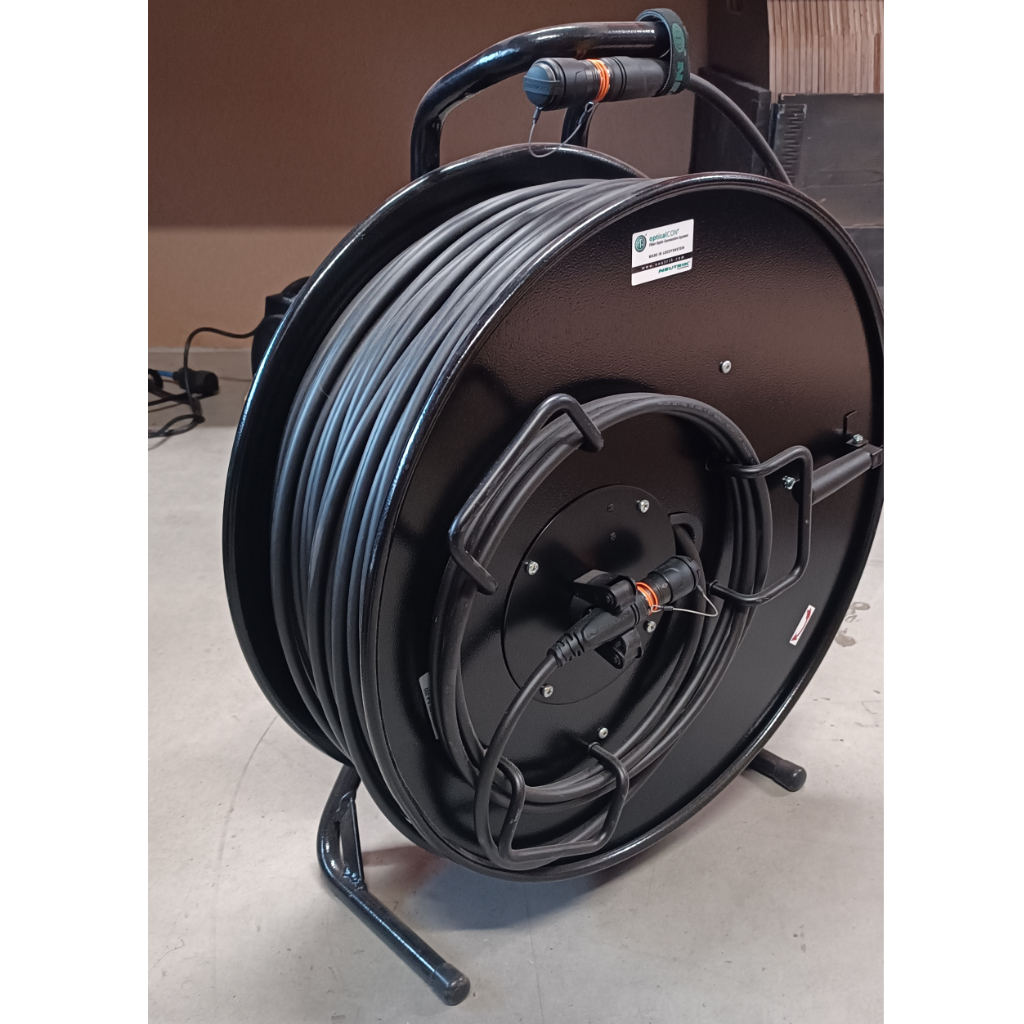 Used Neutrik OpticalCON MTP12 cable XTREME MultiMode 200m on reel HT582 for sale