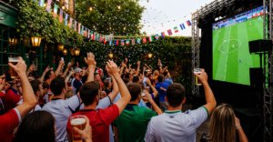 ai picture cheering at screen