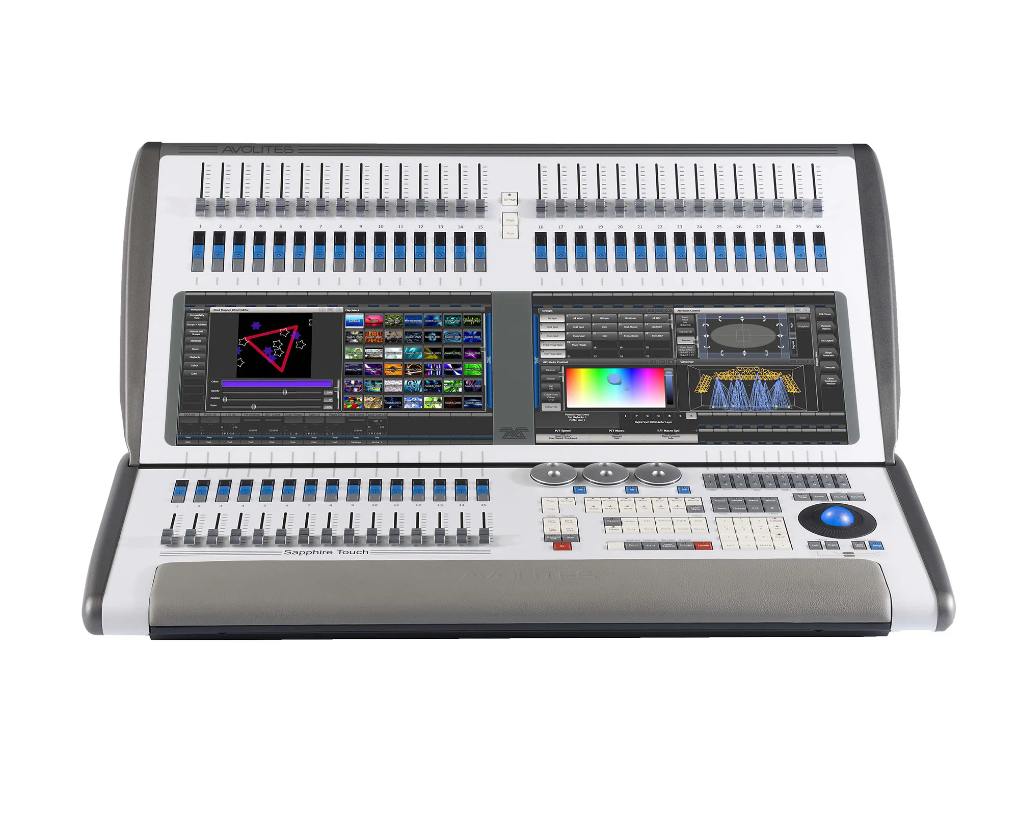 Used Avolites Sapphire Touch lighting console for sale at 10K Used Gear