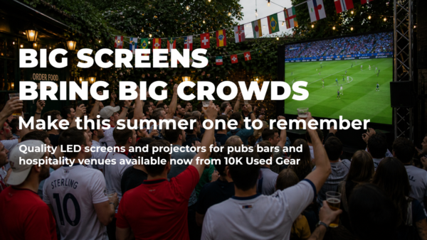 Professional projector displaying live football in a pub venue