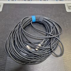 Used 3 Pin XLR Male to XLR Female Microphone Lead, 30m Nickel for sale