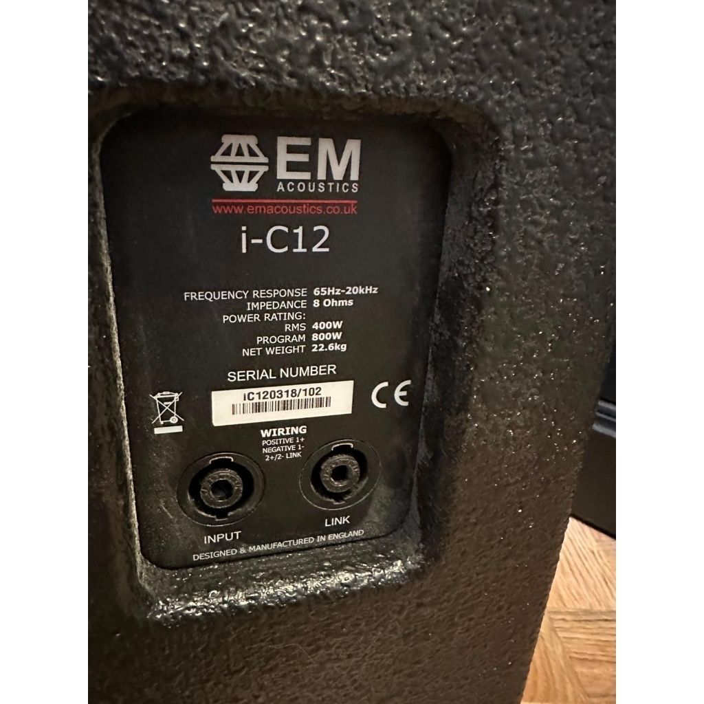 Used EM Acoustics i-C12 speaker 8Ohms for sale
