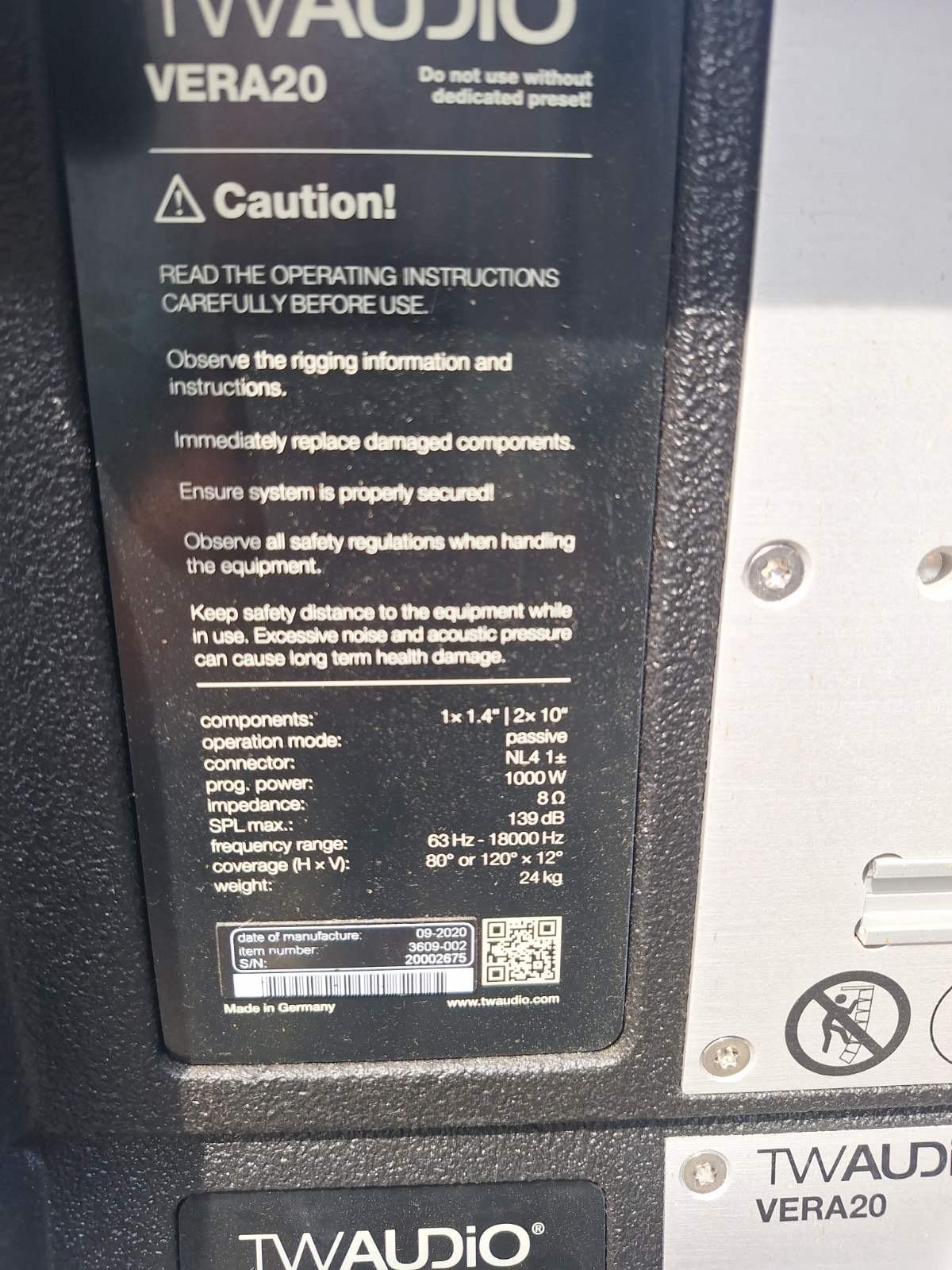 Used TW AUDiO Vera 20 package for sale