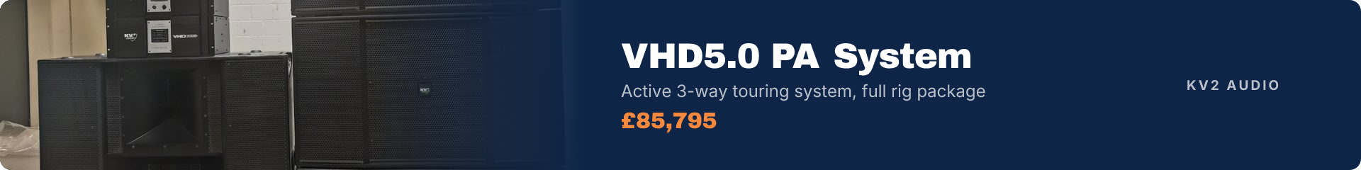 KV2 Audio VHD5.0 PA System, Active 3-way touring system, full rig package