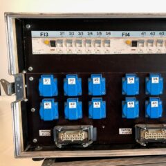 Used 63A CEE Starkstrom Verteiler / splitter in case for sale