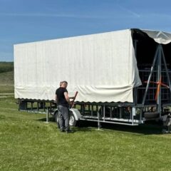 Used Mobile trailer Stage 45 sqm 7.2m x 6.2m for sale