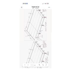 Used 24 x 20 foot heavy duty stage with 36 ft ramp for sale