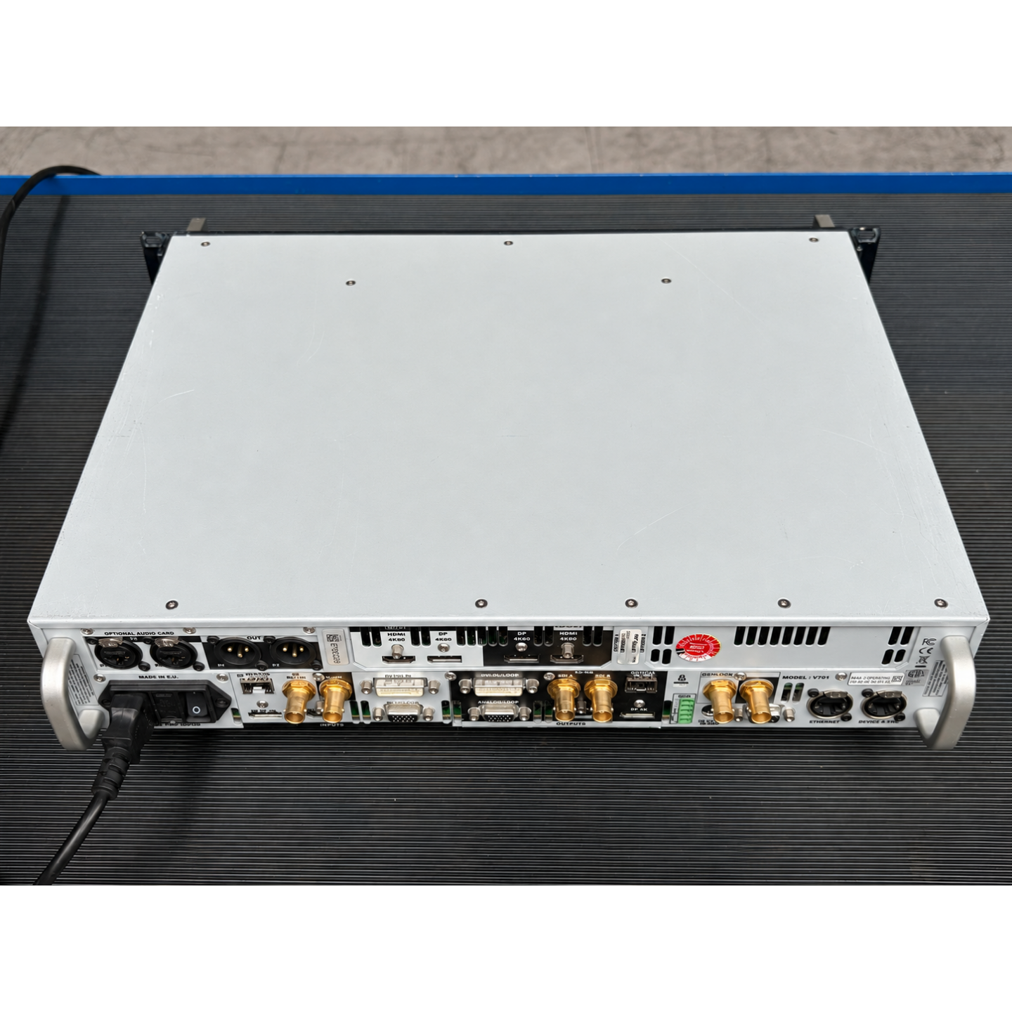 Used Analog Way VIO 4K (V701) with OPT-4K60P and OPT-AUDIO XLR Option Cards for sale