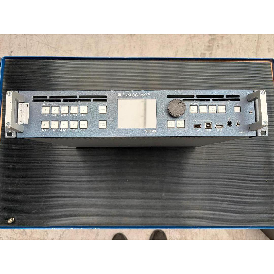 Used Analog Way VIO 4K (V701) with OPT-4K60P and OPT-AUDIO XLR Option Cards for sale