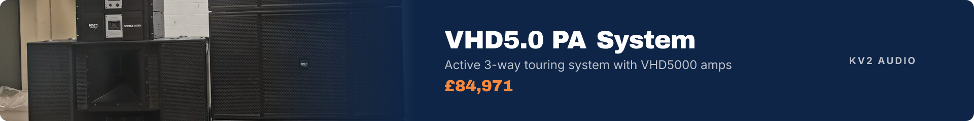 KV2 Audio VHD5.0 PA System, Active 3-way touring system with VHD5000 amps
